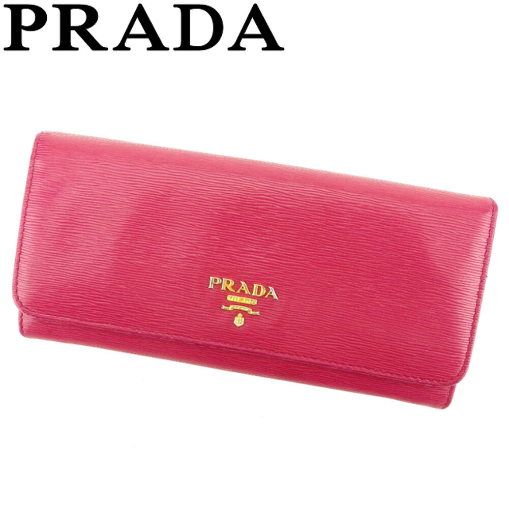 PRADA 長財布　ピンク PRADA ピンク レザー 長財布