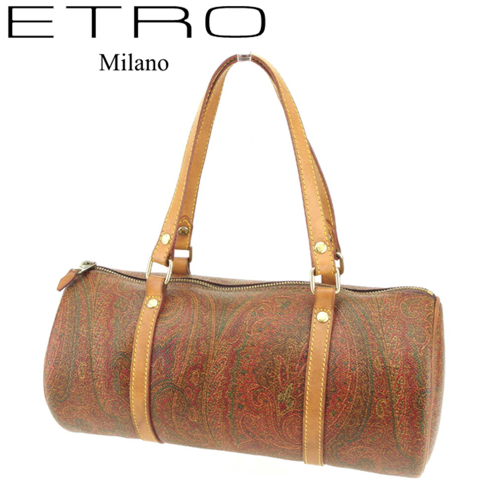 ★美品★ETRO エトロ ペイズリー サークルロゴ ミニボストンバッグ ETRO - ETRO エトロ マルゴット エンボス ペイズリー柄