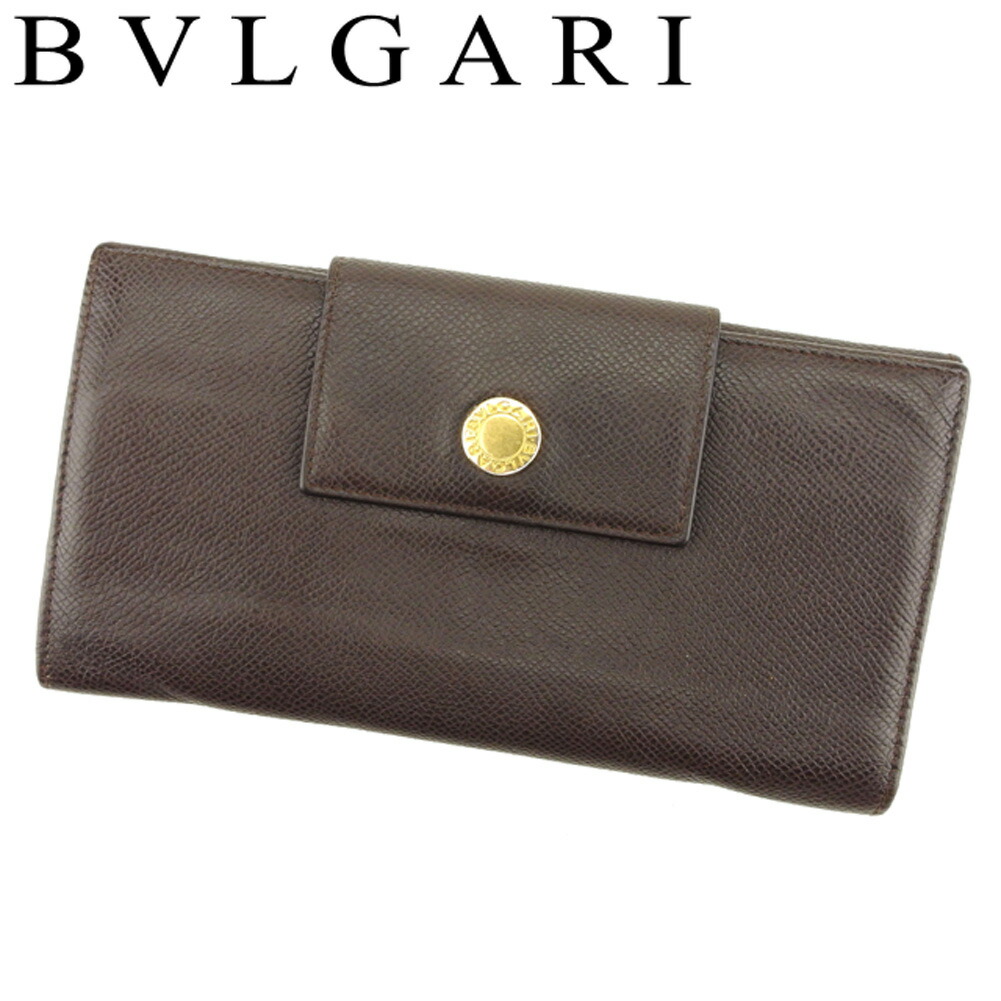 楽天市場】BVLGARI 三つ折り長財布 クラシコ レザー ブラウン【中古