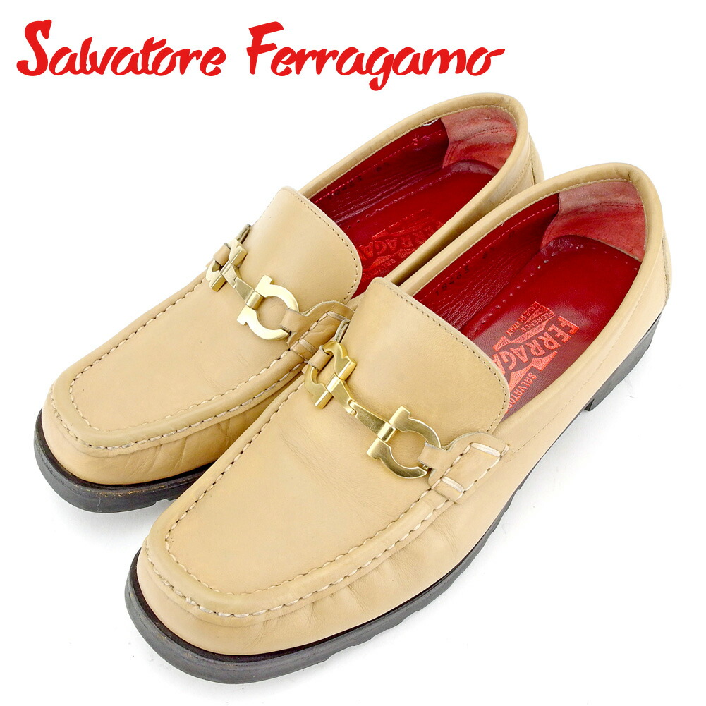 【美品】サルヴァトーレフェラガモ　ラグソール　ヴァラ　モカシン　ローファー　7 楽天市場】【20%OFF】 フェラガモ ローファー 7EE / 約25.5cm