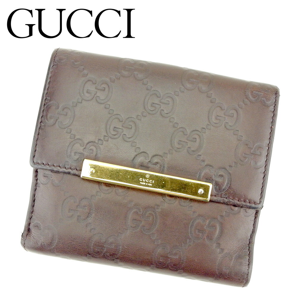 楽天市場】【財布】GUCCI グッチ GG シマ レザー 2つ折財布