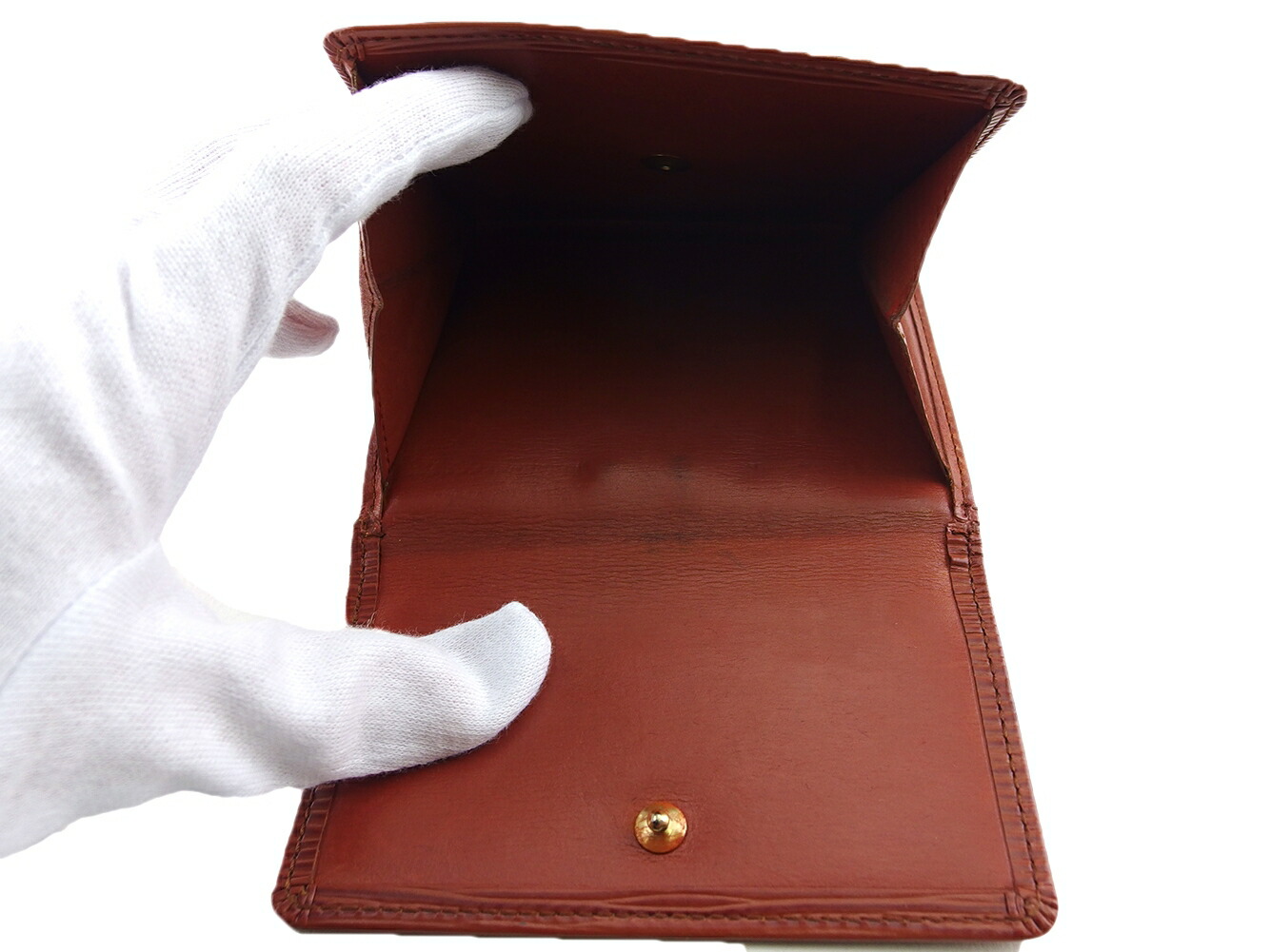 中古 ルイ ヴィトン Wホック 財布 三つ折り ミニ財布 レディース メンズ ポルトモネビエカルトクレディ エピ ブラウン エピレザー Louis Vuitton G1594 Aplusfinance Blog Com