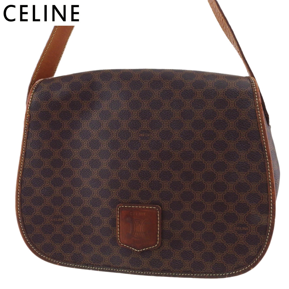 楽天市場】セリーヌ CELINE バッグ チョコブラウンxゴールド