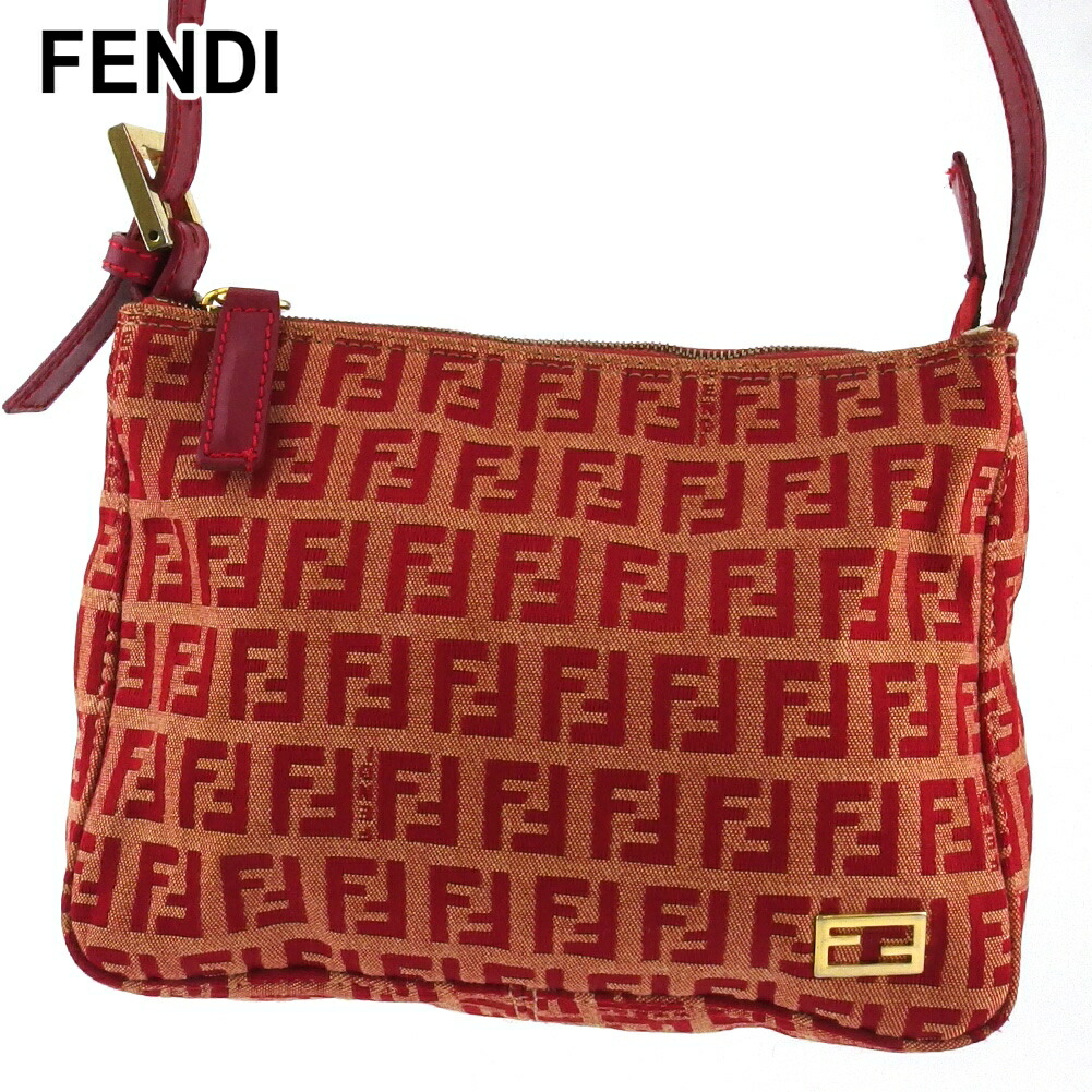 良品◎FENDI フェンディ ハンドバッグ ミニバック ズッカ柄 キャンバス FENDI フェンディ ズッキーノ ミニハンドバッグ ポーチ