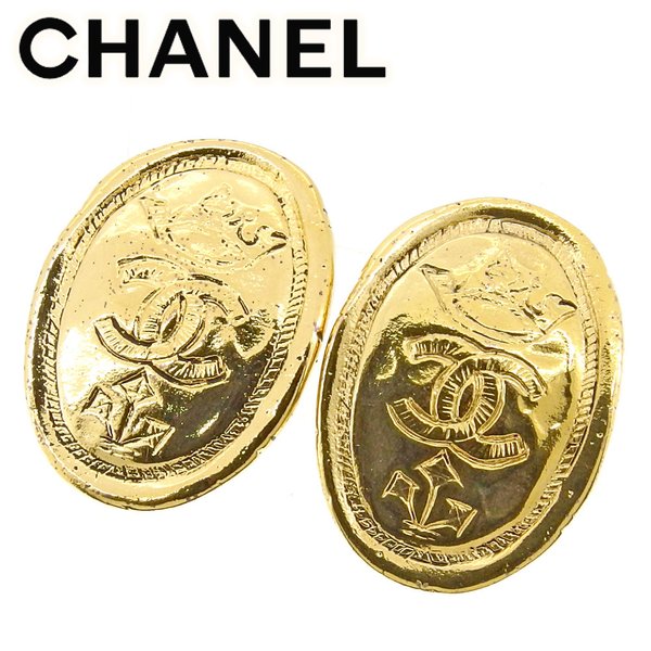 CHANEL ココマーク　ゴールド ピアス シャネル CHANEL ピアス ココマーク CCマーク ゴールド ブラック