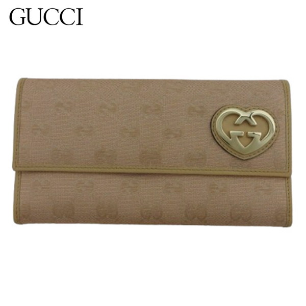 【雨季得SALE★21％OFFクーポン券】【中古】 グッチ 長紙入れ メンズ可 GG帆布 サクラ色ベージュ GUCCI X15228 ブランド名 ご機嫌ブランド名 ヴィンテージ 貨物輸送無料