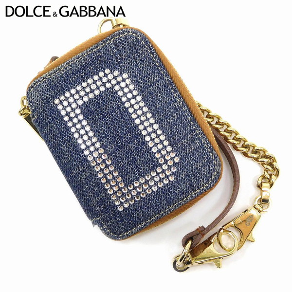 【お買い物マラソン★30％OFFクーポン】【中古】 ドルチェ&ガッバーナ ポーチ メンズ可 ブルー&times;茶&times;クリスタル DOLCE&GABBANA X773 ブランド ハイブランド ヴィンテージ 送料無料｜ブランドデポ TOKYO
