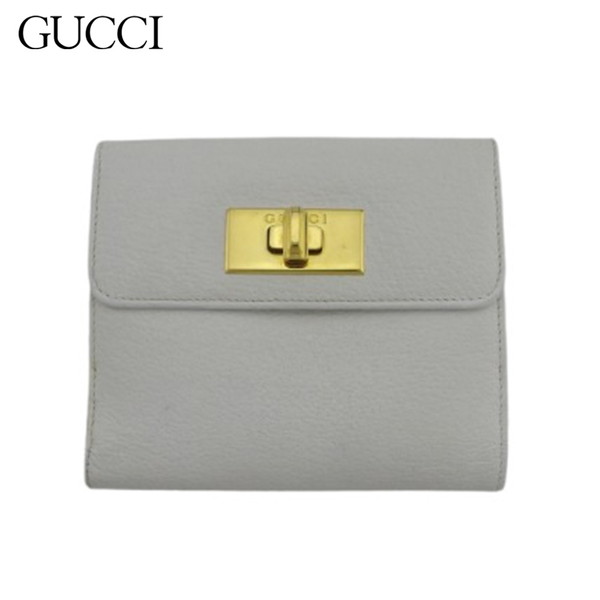 【お買い物マラソン★30%OFFクーポン】【中古】 グッチ 二つ折り財布 メンズ可 ホワイト GUCCI X8223 ブランド ハイブランド ヴィンテージ 送料無料|ブランドデポ TOKYO