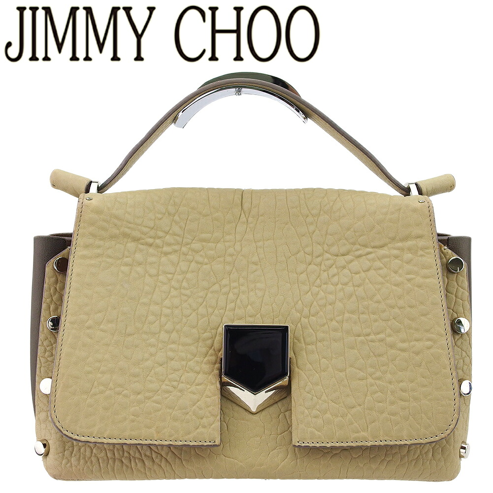 【お買い物マラソン★30％OFFクーポン】【中古】 ジミーチュウ 2WAY ショルダーバッグ 斜め掛け ハンド バッグ レディース ロケット ベージュ ブラック ブラウン レザー JIMMY CHOO T22201 ブランド ハイブランド ヴィンテージ 送料無料｜ブランドデポ TOKYO