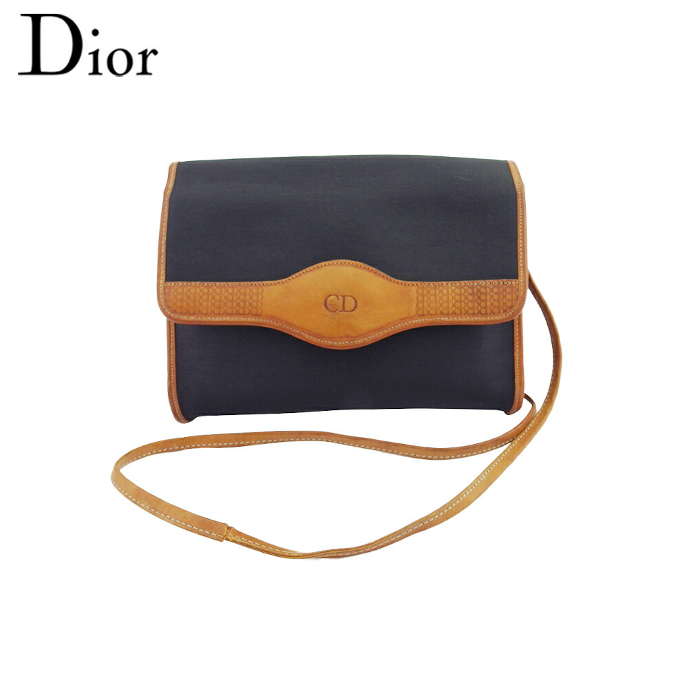 2504-226｜美品｜ディオール ショルダーバッグ レザー ブラック CDロゴ Dior CDロゴショルダーバッグ