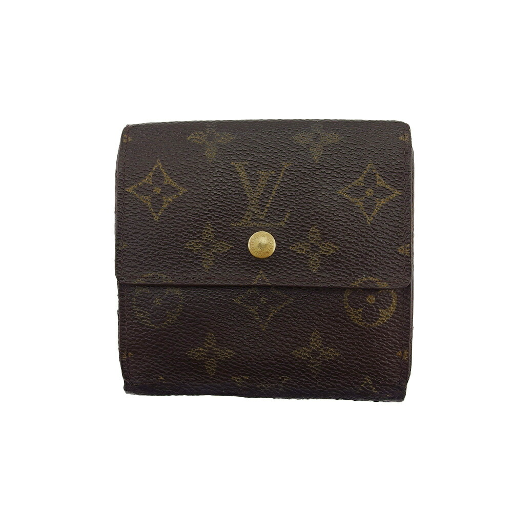 【土日BIG SALE★27％OFF引き換え証】ルイ・ヴィトン LOUIS VUITTON 二つ折り紙入れ モノグラム ポルトモネビエカルトクレディ 赤銅色 ベージュ レディース 中古 ブランド名 ご機嫌ブランド名 ヴィンテージ