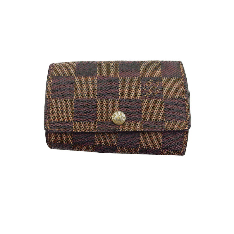 【お買い物マラソン★30％OFFクーポン】ルイ・ヴィトン LOUIS VUITTON キーケース ダミエ ミュルティクレ6 ブラウン ベージュ ゴールド レディース 中古 ブランド ハイブランド ヴィンテージ