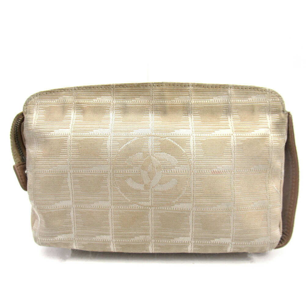 【百貨店SALE★最大限度50％OFF】シャネル CHANEL 合切袋 ニュートラベルライン ベージュ レディース 中古 ブランド名 ご機嫌ブランド名 ヴィンテージ