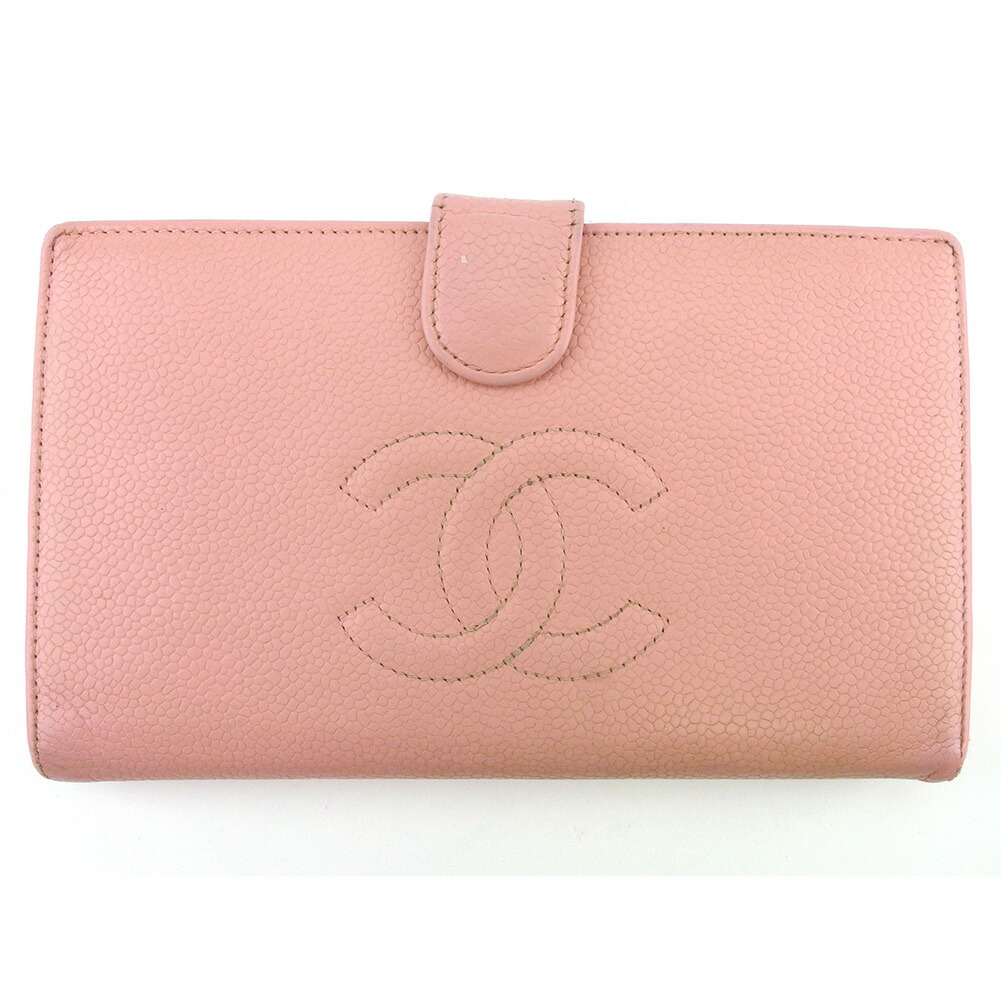 【雨季得SALE★21％OFFクーポン券】シャネル CHANEL 長紙入れ ココマーク 年寄りのシャネル サクラ色 ゴールド レディース 中古 ブランド名 ご機嫌ブランド名 ヴィンテージ