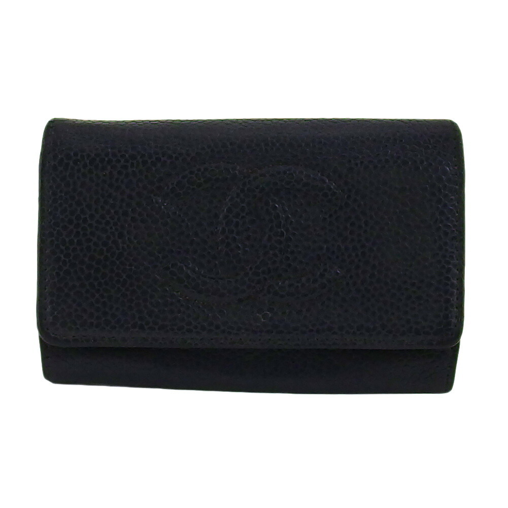 【お買い物マラソン★30%OFFクーポン】シャネル CHANEL キーケース ココマーク オールドシャネル ブラック ゴールド レディース 中古 ブランド ハイブランド ヴィンテージ|ブランドデポ