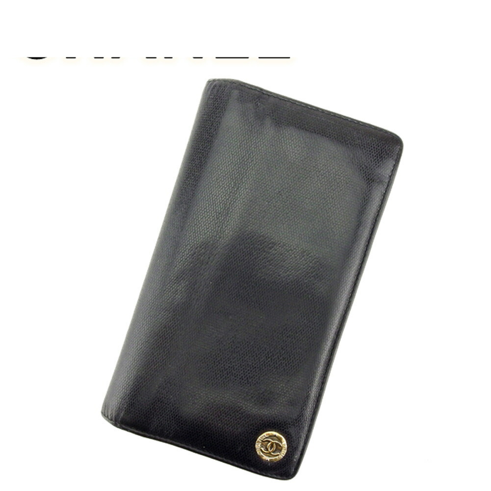 【お買い物マラソン★30％OFFクーポン】シャネル CHANEL 長財布 ココボタン ブラック レディース 中古 ブランド ハイブランド ヴィンテージ