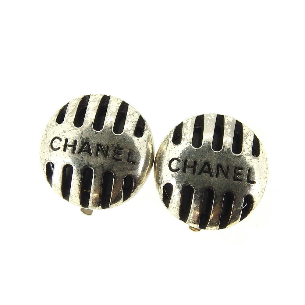 【お買い物マラソン★30%OFFクーポン】シャネル CHANEL イヤリング ロゴ オールドシャネル シルバー レディース 中古 ブランド ハイブランド ヴィンテージ|ブランドデポ