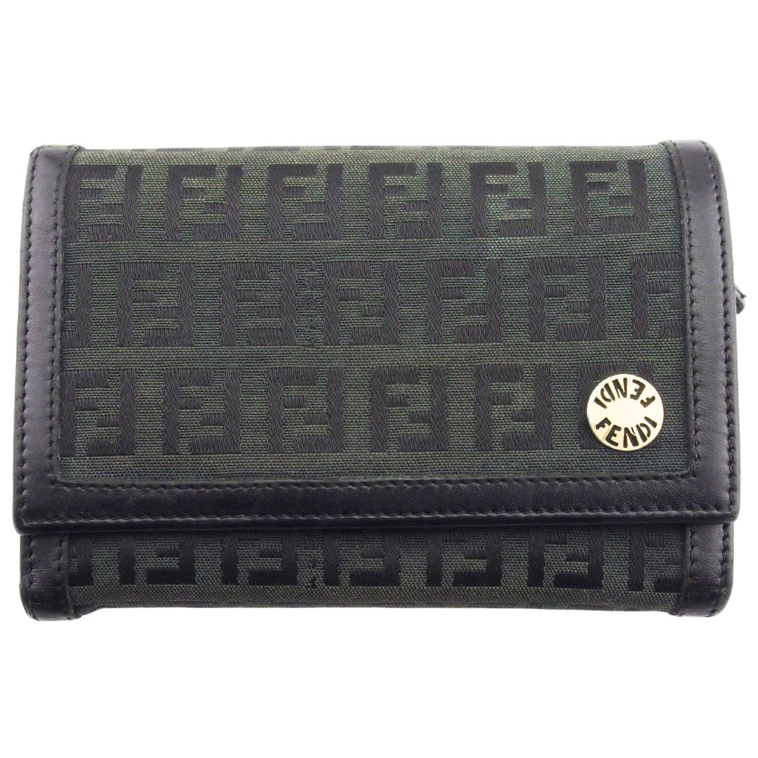 【土日BIG SALE★27％OFF引き換え証】フェンディ FENDI 長紙入れ ズッキーノ 黒いこと 薄墨色 薄墨色 レディース 中古 ブランド名 ご機嫌ブランド名 ヴィンテージ