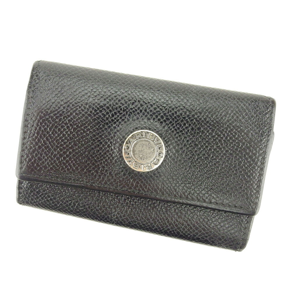【お買い物マラソン★30%OFFクーポン】ブルガリ BVLGARI キーケース ブルガリブルガリ ブラック レディース 中古 ブランド ハイブランド ヴィンテージ
