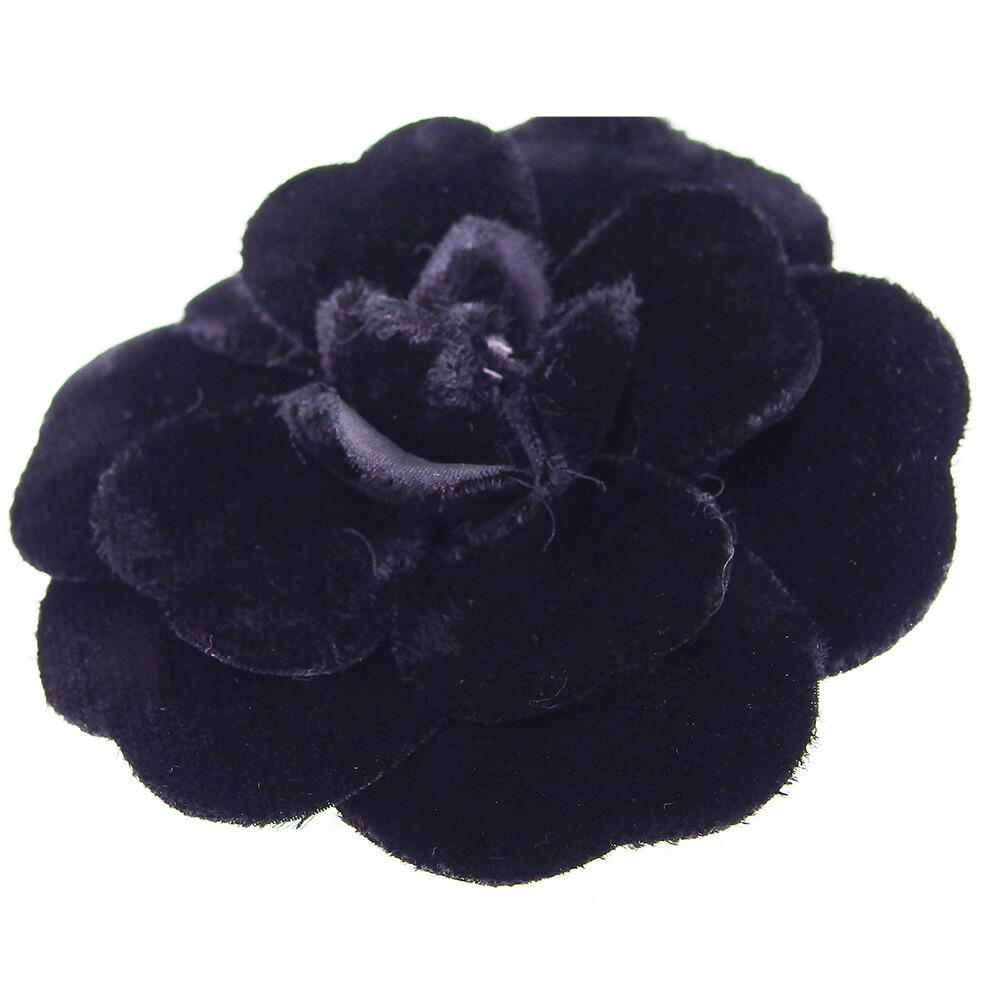 【お買い物マラソン★30％OFFクーポン】シャネル CHANEL ブローチ カメリア フラワー 花 ブラック レディース 中古 ブランド ハイブランド ヴィンテージ