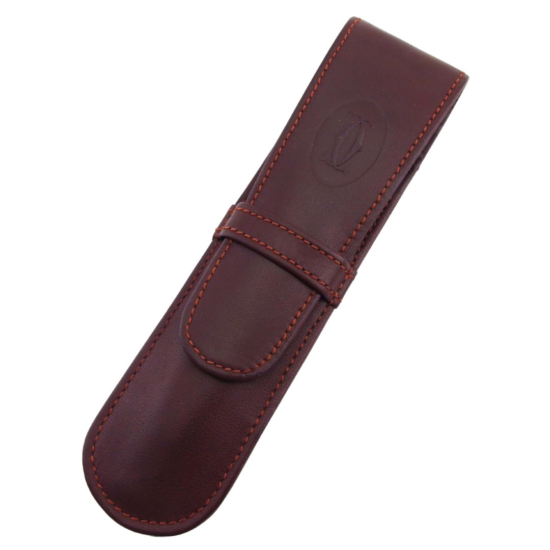 新品未使用❣️Cartier マストラインレザーケース ブラウン 楽天市場】カルティエ ペンケース マスト ボルドー 筆記用具ケース