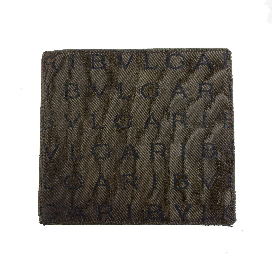 【土日BIG SALE★27％OFF引き換え証】ブル小峡谷 BVLGARI 二つ折り紙入れ ロゴタイプ愛好者 赤銅色 黒いこと レディース 中古 ブランド名 ご機嫌ブランド名 ヴィンテージ