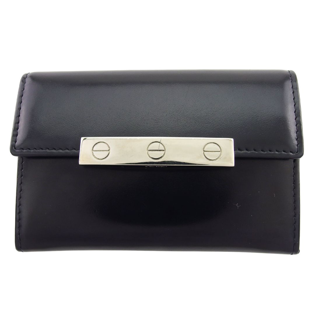 【お買い物マラソン★30％OFFクーポン】カルティエ CARTIER カードケース ラブコレクション ブラック レディース 中古 ブランド ハイブランド ヴィンテージ