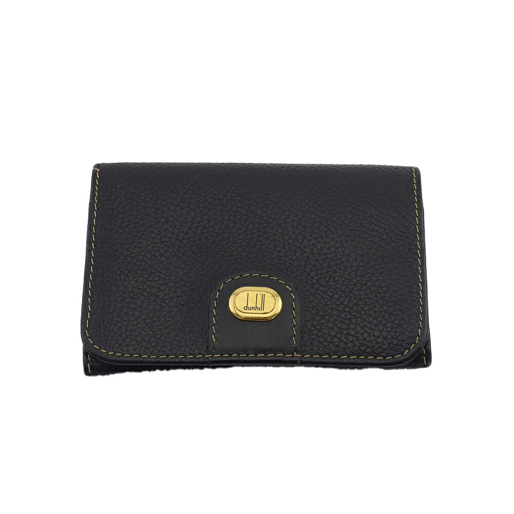 【Fashion Special Fair★24％OFFクーポン】ダンヒル Dunhill キーケース ロゴプレート ブラック レディース 中古 ブランド ハイブランド ヴィンテージ