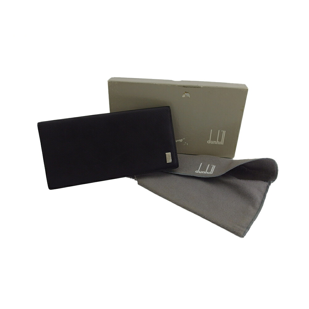 【雨季得SALE★21％OFFクーポン券】ダン吸血鬼 Dunhill 紙入れ サイドカー ロゴタイプ一皿 赤銅色 黒いこと レディース 中古 ブランド名 ご機嫌ブランド名 ヴィンテージ