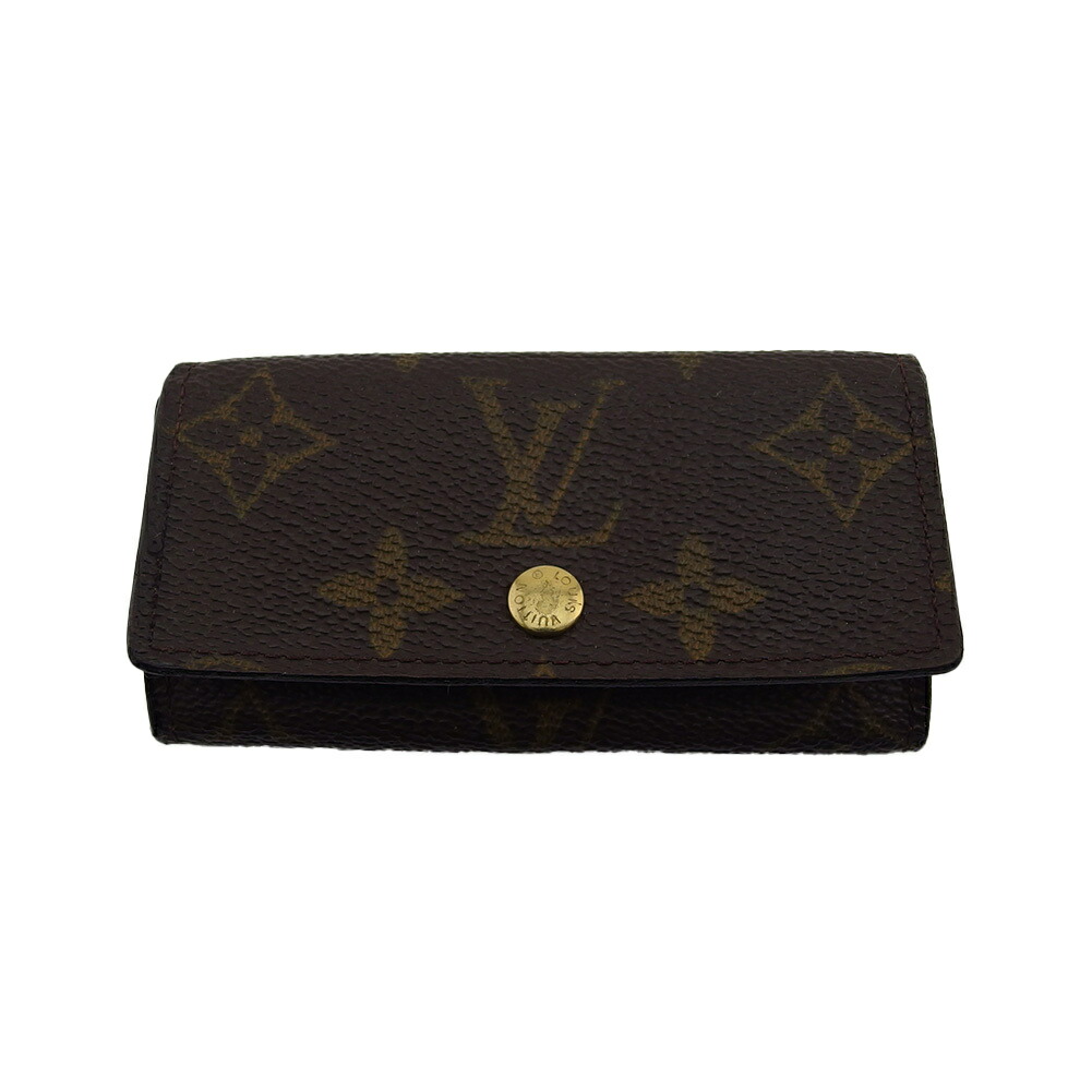 【月入れ替わり大売り出し★29％OFF引き換え証】ルイ・ヴィトン LOUIS VUITTON 手当たり容れもの モノグラム ミュルティクレ4 赤銅色 ベージュ レディース 中古 ブランド名 ご機嫌ブランド名 ヴィンテージ
