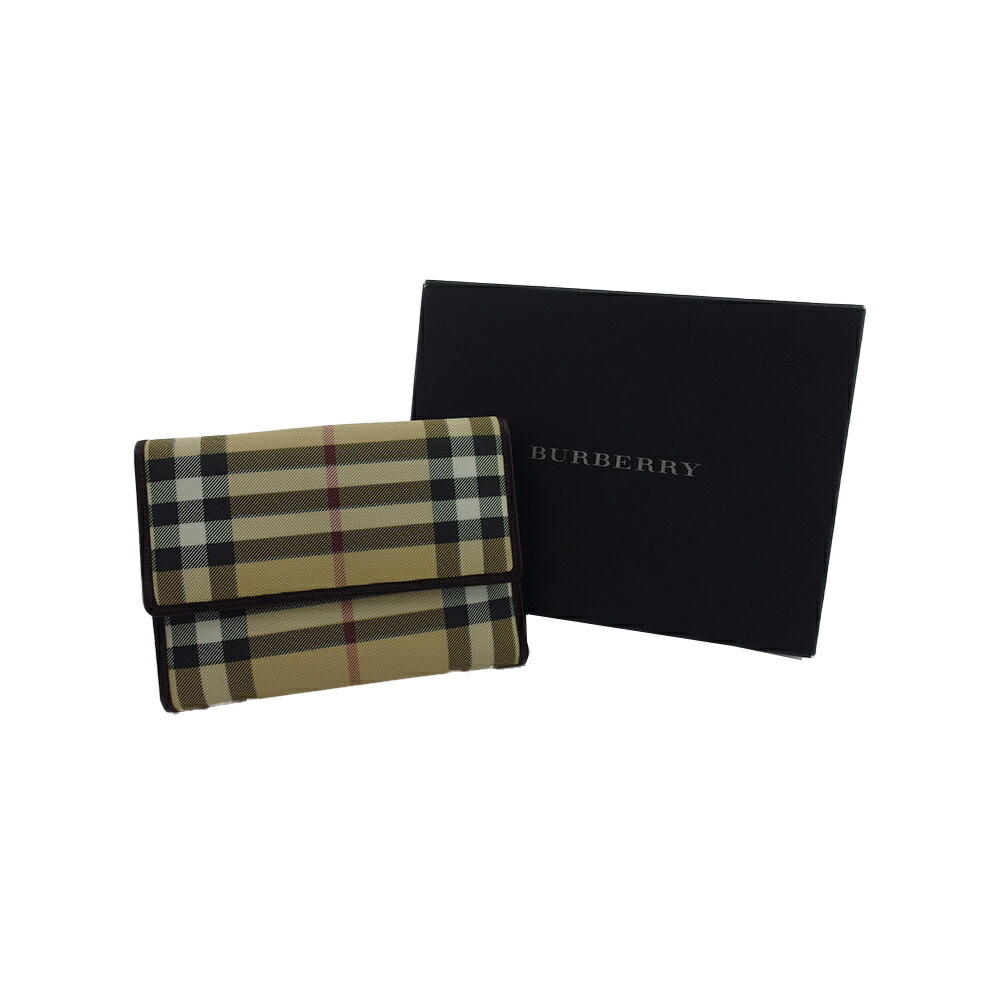 楽天市場】【財布】BURBERRY バーバリー ノバチェック Wホック 2