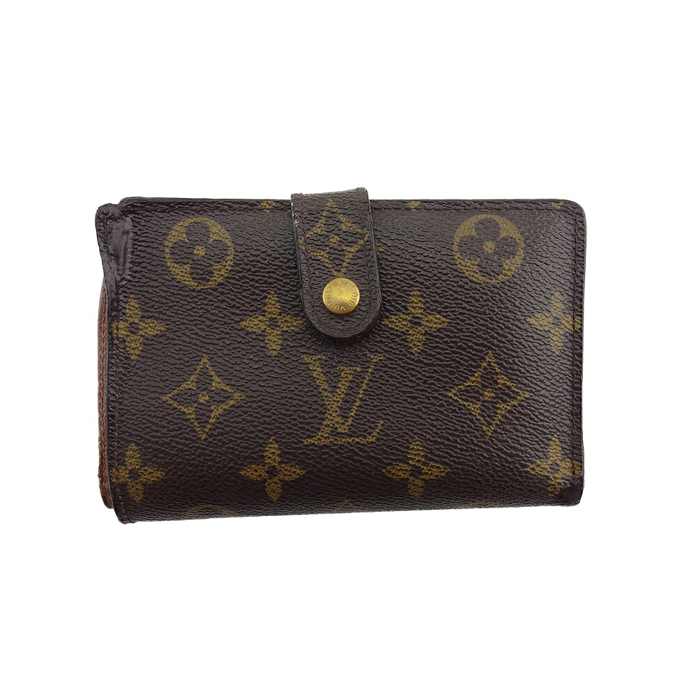 【雨季得SALE★21％OFFクーポン券】ルイ・ヴィトン LOUIS VUITTON 二つ折り紙入れ モノグラム ポルトフォイユヴィエノワ 赤銅色 ベージュ レディース 中古 ブランド名 ご機嫌ブランド名 ヴィンテージ