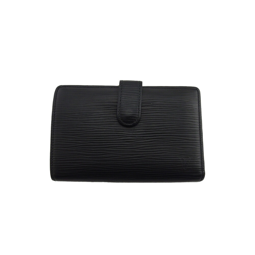 【鑑定済】ルイヴィトン エピ ポルトフォイユ ヴィエノワ 黒 がま口 折り財布 ルイヴィトン✨ エピ 黒 ノワール ポルトフォイユ ヴィエノワ がま口