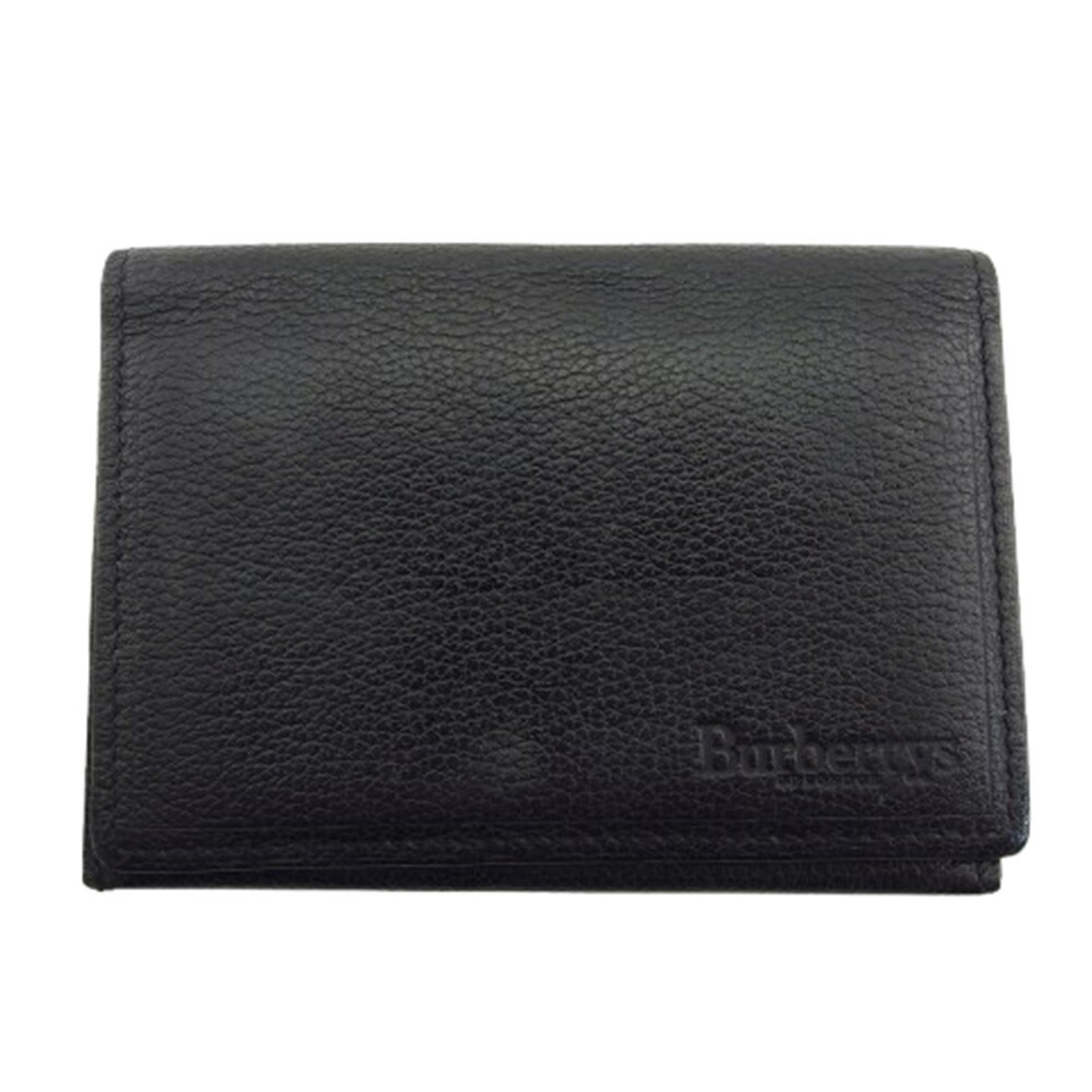 【未使用】BURBERRY バーバリー　名刺入れ ブラック ノバチェック 型押し 未使用品 バーバリー BURBERRY 名刺入れ カードケース 二つ折り