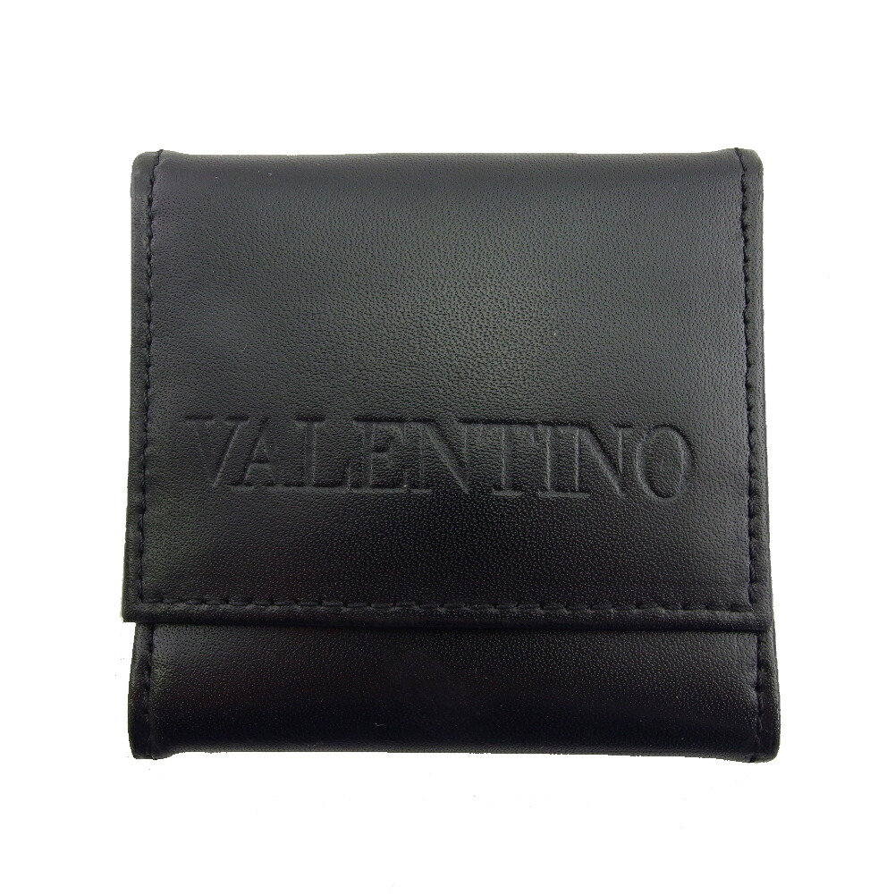 【新生活応援★29％OFFクーポン】ヴァレンティノ VALENTINO コインケース ブラック×グリーン×ベージュ レディース 中古 ブランド ハイブランド ヴィンテージ 28,958円