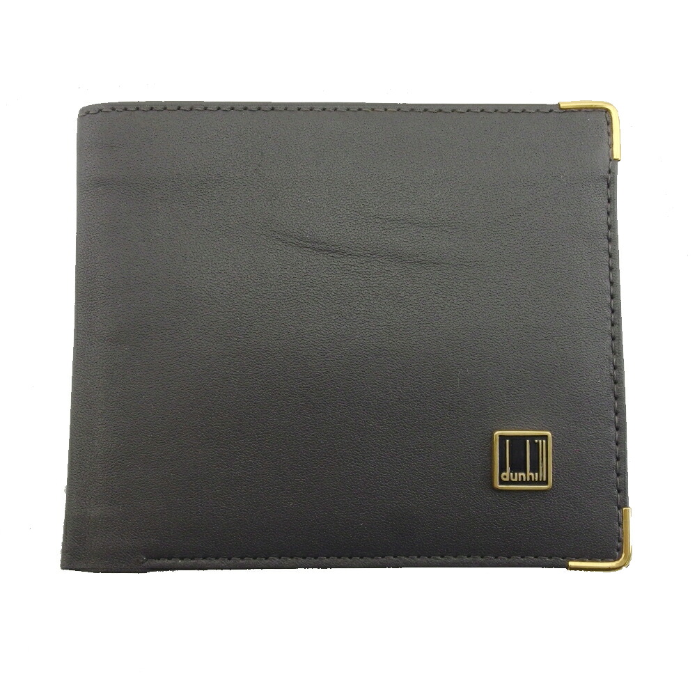 【雨季得SALE★21％OFFクーポン券】ダン吸血鬼 Dunhill 紙入れ 薄墨色×ゴールド レディース 中古 ブランド名 ご機嫌ブランド名 ヴィンテージ
