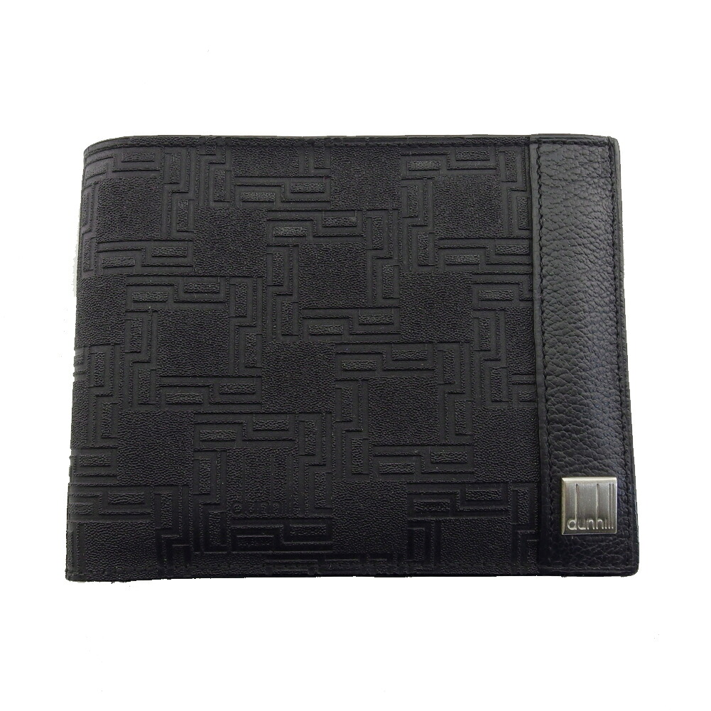 【雨季得SALE★21％OFFクーポン券】ダン吸血鬼 Dunhill 二つ折り紙入れ ディーエイト ディーエイト 黒いこと×しろがね色 レディース 中古 ブランド名 ご機嫌ブランド名 ヴィンテージ