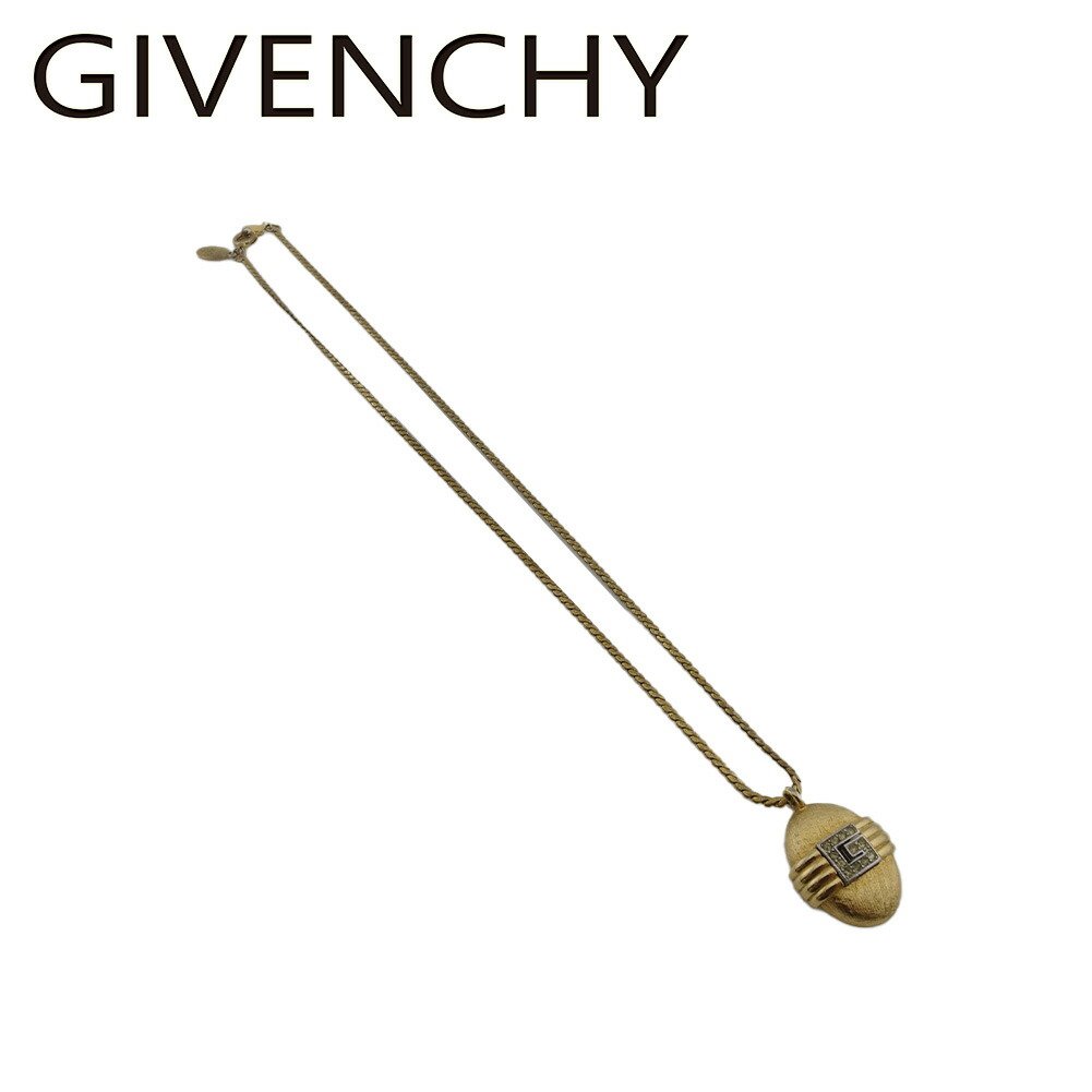 【お買い物マラソン★30%OFFクーポン】ジバンシィ GIVENCHY ネックレス ゴールド×クリスタルラインストーン レディース 中古 ブランド ハイブランド ヴィンテージ|ブランドデポ