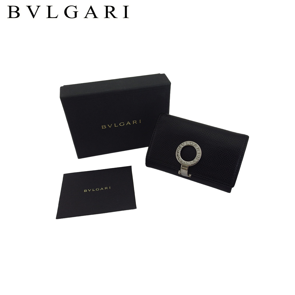 【Fashion Special Fair★24％OFFクーポン】ブルガリ BVLGARI キーケース ブルガリブルガリ ブラック レディース 中古 ブランド ハイブランド ヴィンテージ
