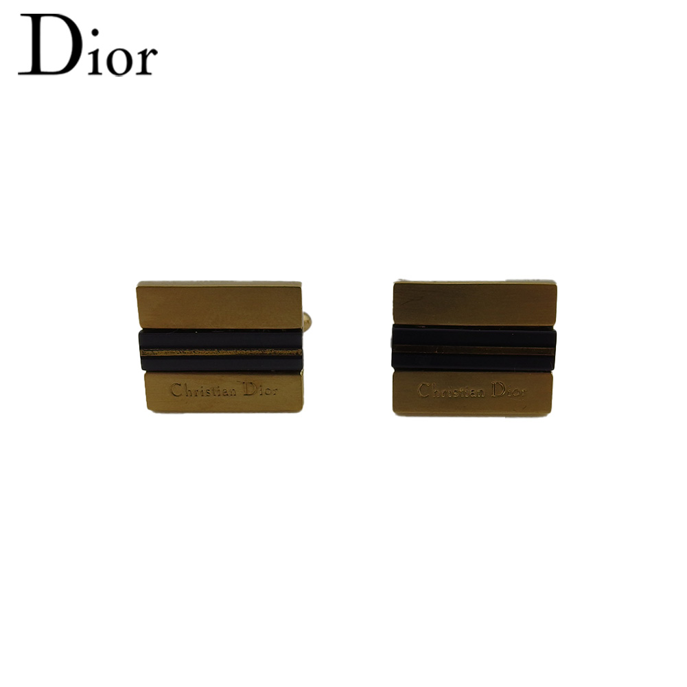 【月入れ替わり大売り出し★29％OFF引き換え証】クリスチャンディオール Dior 折り返し ロゴタイプ 真四角 スウィヴル式 ゴールド 薄墨色 薄墨色 レディース 中古 ブランド名 ご機嫌ブランド名 ヴィンテージ