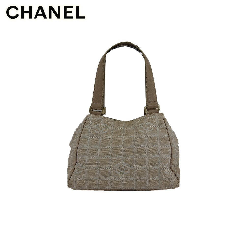 【お買い物マラソン★30％OFFクーポン】シャネル CHANEL トートバッグ ニュートラベルライン オールドシャネル ベージュ レディース 中古 ブランド ハイブランド ヴィンテージ