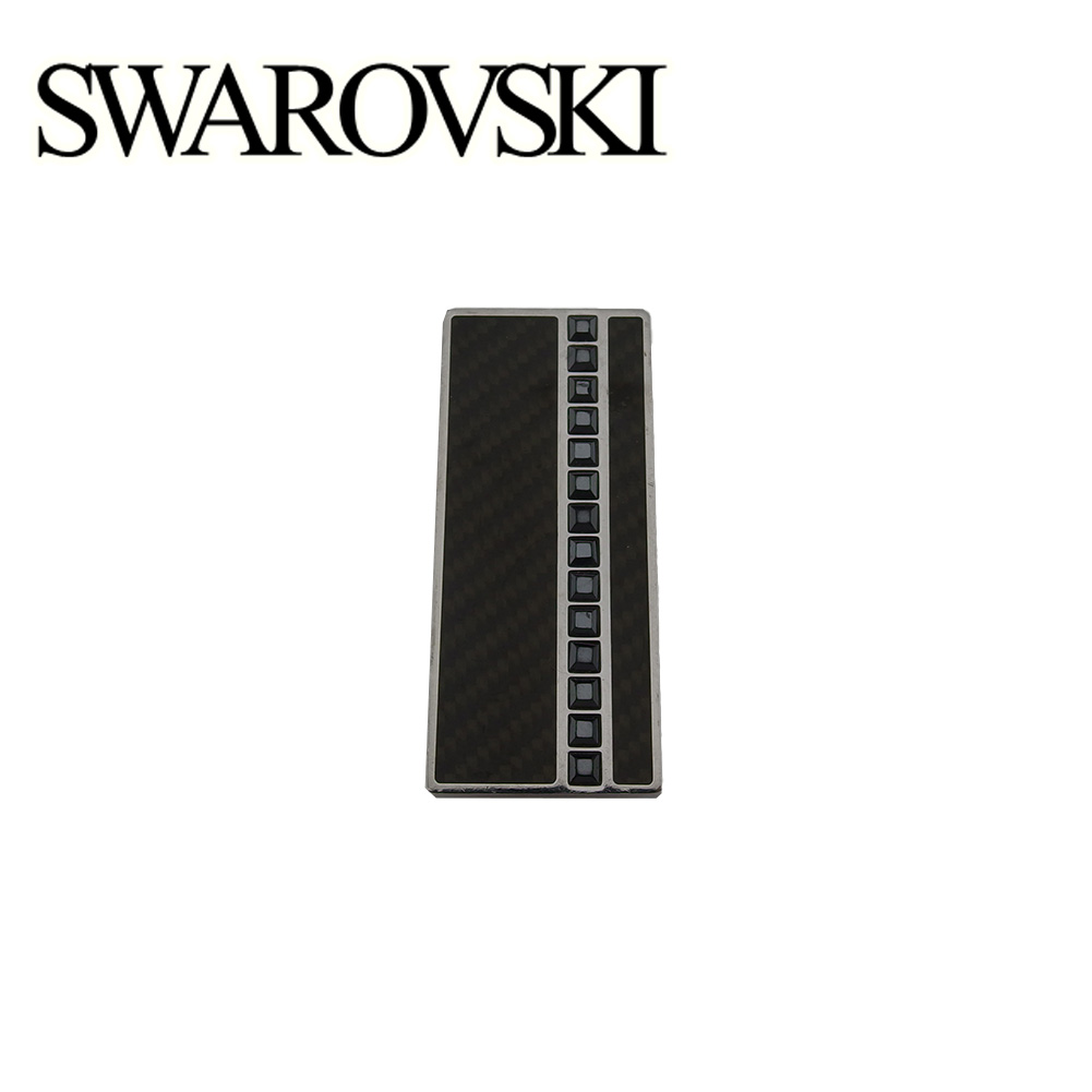 【お買い物マラソン★30%OFFクーポン】スワロフスキー SWAROVSKI マネークリップ ブラッククリスタル シルバー ブラック ベージュ レディース 中古 ブランド ハイブランド ヴィンテージ|ブランドデポ