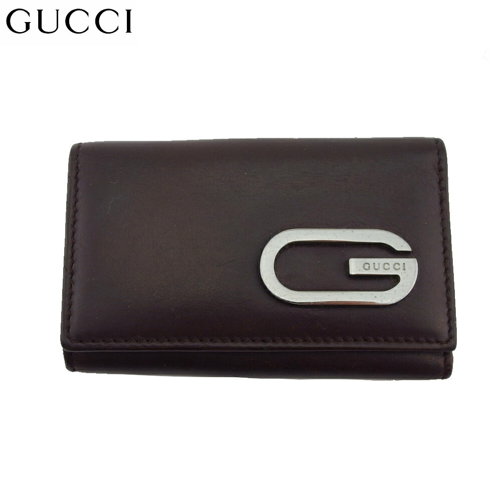 【お買い物マラソン★30％OFFクーポン】グッチ GUCCI キーケース Gマーク ブラウン レディース 中古 ブランド ハイブランド ヴィンテージ