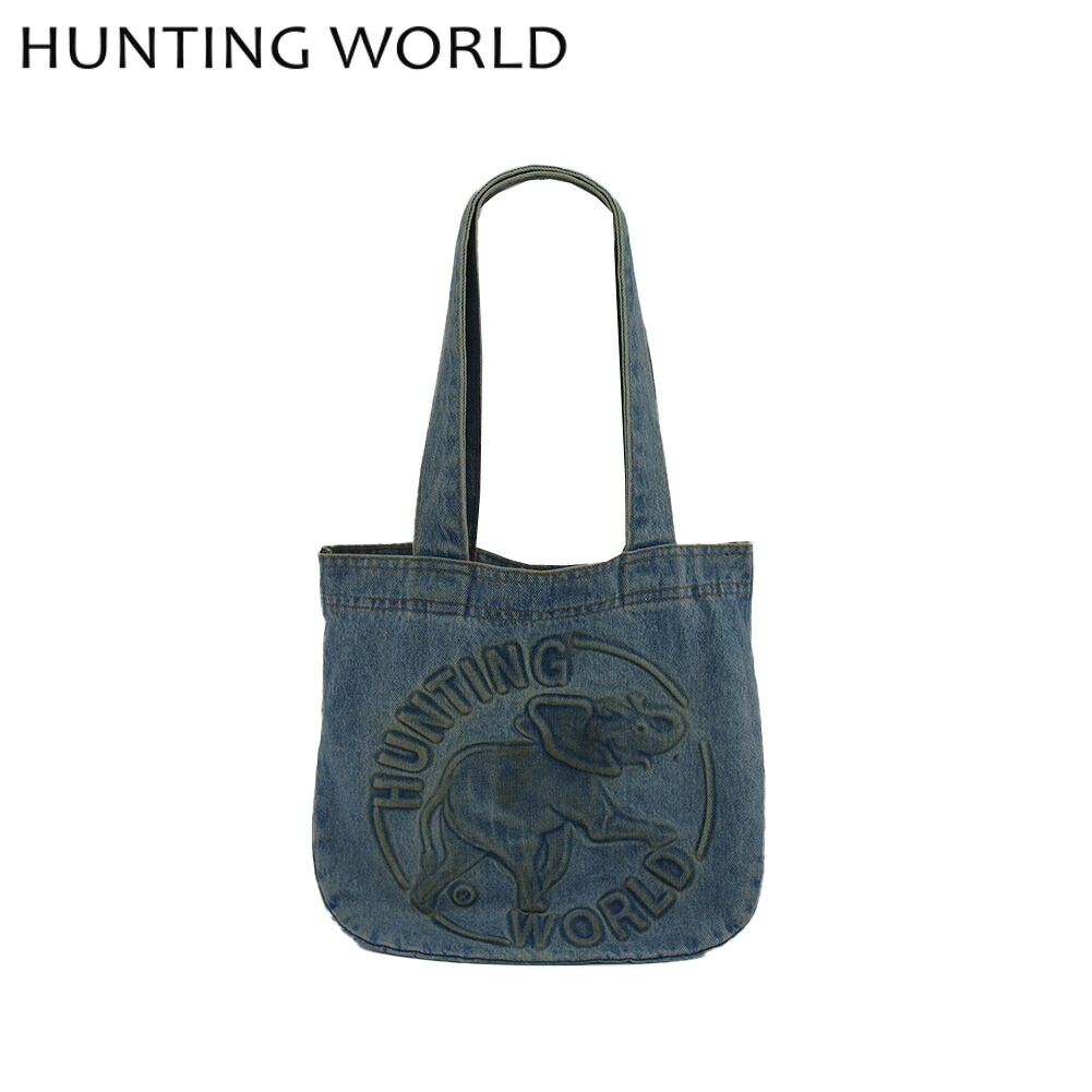 【お買い物マラソン★30%OFFクーポン】ハンティングワールド HUNTING WORLD トートバッグ ジャスパー デニム エレファントマーク ブルー レディース 中古 ブランド ハイブランド ヴィンテージ|ブランドデポ