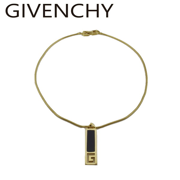 【お買い物マラソン★30%OFFクーポン】ジバンシィ GIVENCHY ネックレス ゴールド×ブラック レディース 中古 ブランド ハイブランド ヴィンテージ|ブランドデポ