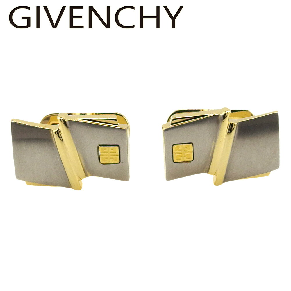 【百貨店SALE★最大限度50％OFF】ジバンシィ GIVENCHY 折り返し 4Gロゴタイプ スウィヴル式 ゴールド しろがね色 レディース 中古 ブランド名 ご機嫌ブランド名 ヴィンテージ