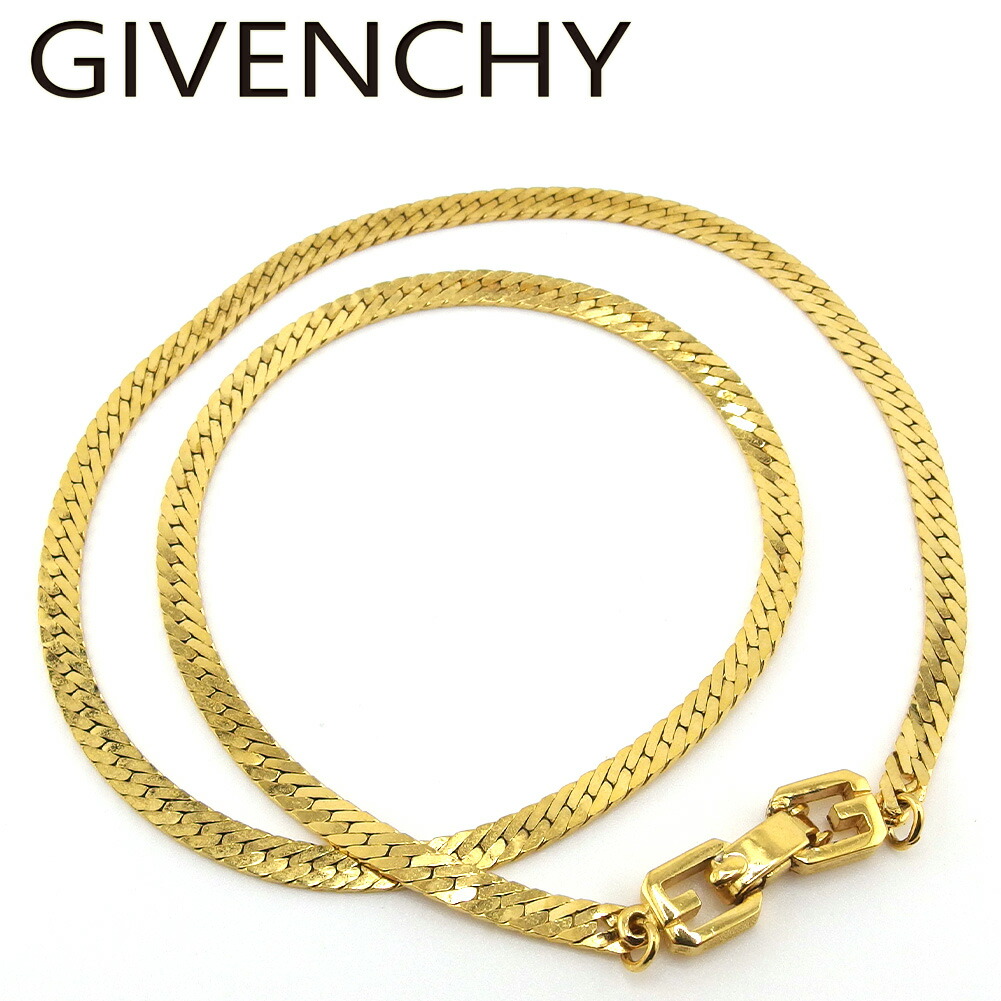 【お買い物マラソン★30％OFFクーポン】ジバンシィ GIVENCHY ネックレス スネークチェーン ゴールド レディース 中古 ブランド ハイブランド ヴィンテージ｜ブランドデポ