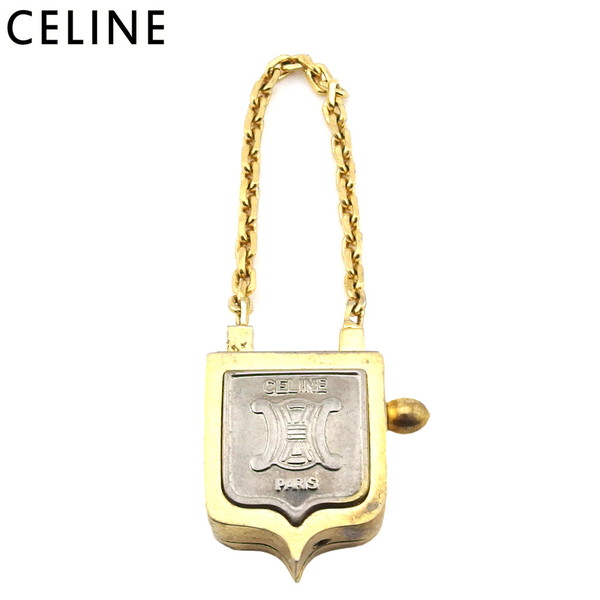 【お買い物マラソン★30%OFFクーポン】セリーヌ CELINE チャーム ゴールド×シルバー レディース 中古 ブランド ハイブランド ヴィンテージ|ブランドデポ