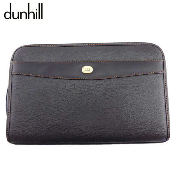 【月入れ替わり大売り出し★29％OFF引き換え証】ダン吸血鬼 Dunhill クラッチペダル御徒面子 黒いこと×ゴールド レディース 中古 ブランド名 ご機嫌ブランド名 ヴィンテージ