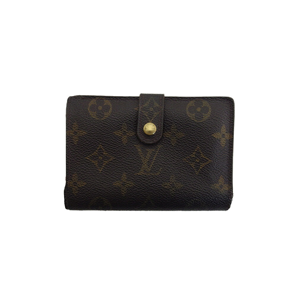 【雨季得SALE★21％OFFクーポン券】ルイ・ヴィトン LOUIS VUITTON 二つ折り紙入れ モノグラム ポルトモネ ビエ ヴィエノワ 赤銅色×ベージュ レディース 中古 ブランド名 ご機嫌ブランド名 ヴィンテージ